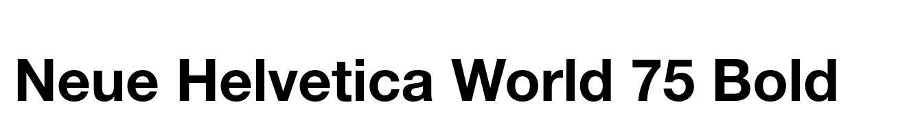 Neue Helvetica World 75 Bold